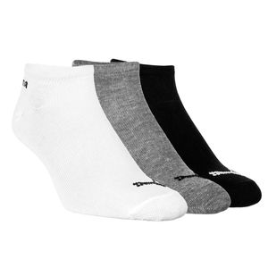 MEDIAS SOQUETES PUMA SNEAKER X3 BLANCO NEGRO GRIS