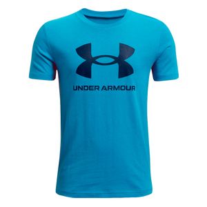 REMERA UNDER ARMOUR SPORTSTYLE LOGO TURQ.LG/AZ NIÑO