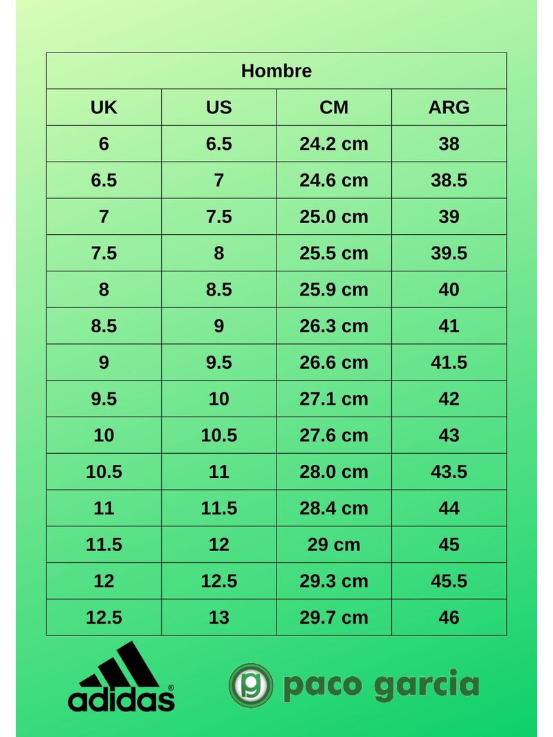 Adidas us 6 shop in cm de hombre