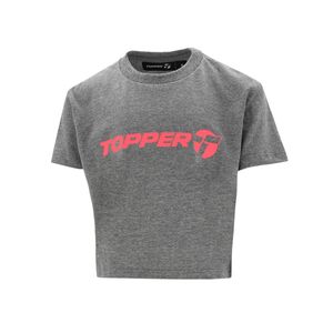 REMERA TOPPER MC GIRLS BRAND MODA GRS/FCS NIÑA