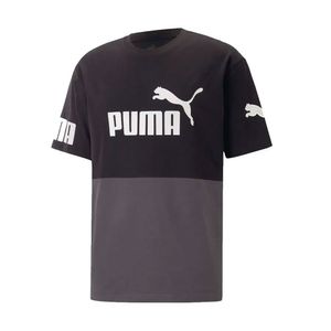 REMERA PUMA POWER COLORBLOCK MODA NGO/GRS LT/BCA HOMBRE