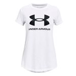 REMERA-UNDER-ARMOUR-SPORTSTYLE-LOGO-BCO-LT-NGO-TRAINING-NIÑAS