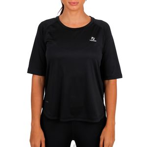 REMERA TOPPER LOOSE TRAINING NGO LOGO/BCO MUJER