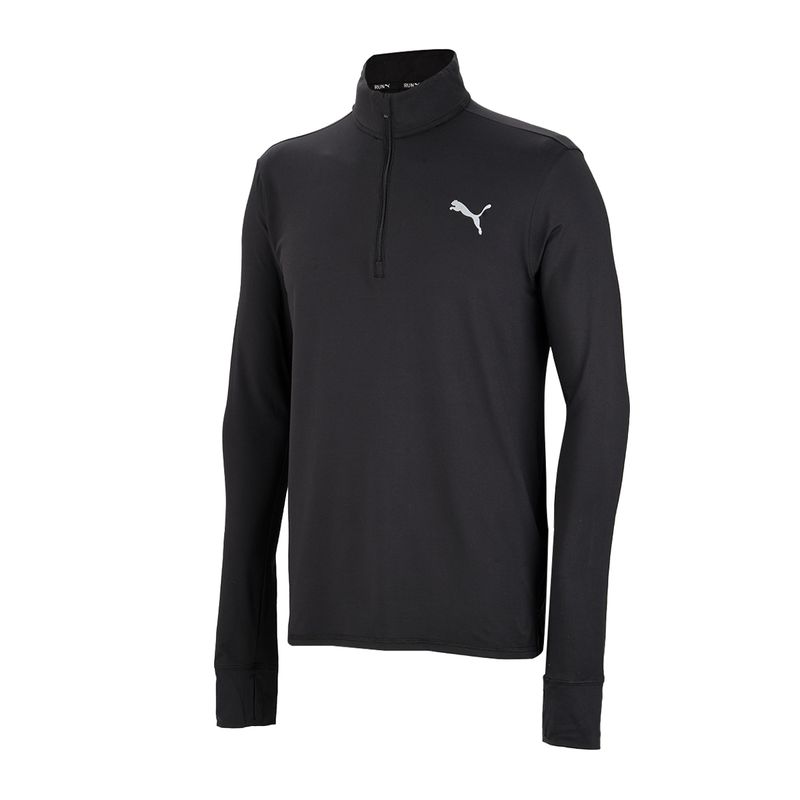 REMERA-PUMA-RUN-FAVORITE-1-4-ZIP-TRAINING-NGO-M-L-HOMBRE-