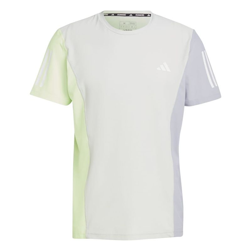 REMERA-ADIDAS-OW-THE-RUN-COLOR-BLOCK-RUNNING-VRD-GRS-HOMBRE