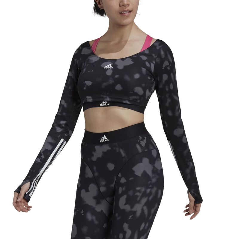REMERA-ADIDAS-CORTA-MANGA-LARGA-HYPERGLAM-TRAINING-NGO-GRS-MUJER