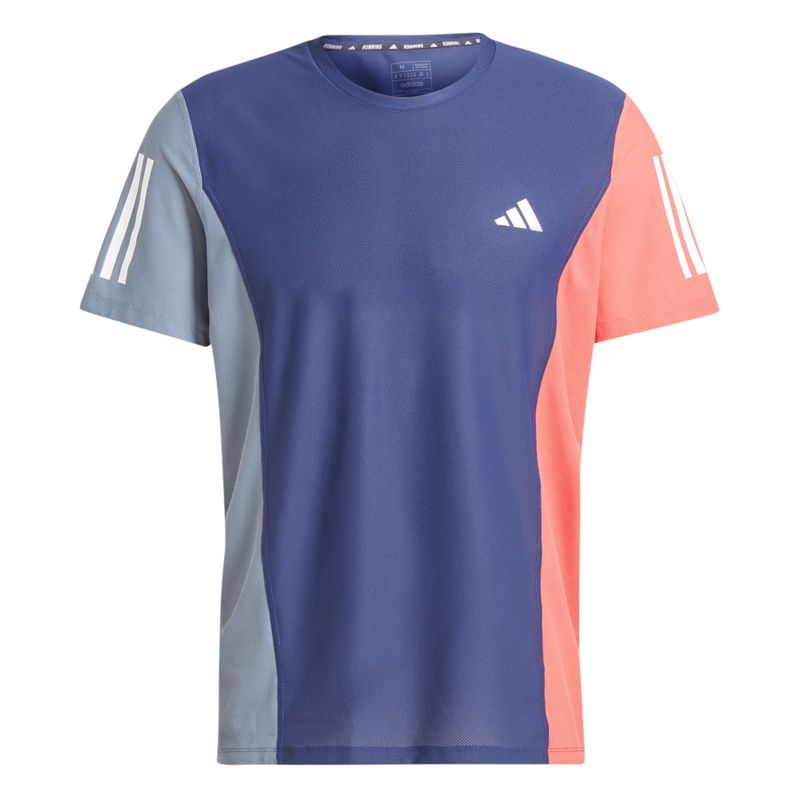 REMERA-ADIDAS-OW-THE-RUN-COLOR-BLOCK-RUNNING-AZ-RJO-GRS-HOMBRE