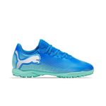 BOTINES-PUMA-FUTURE-7-PLAY-TT-FUTBOL-TURQ-VRD-NIÑO-