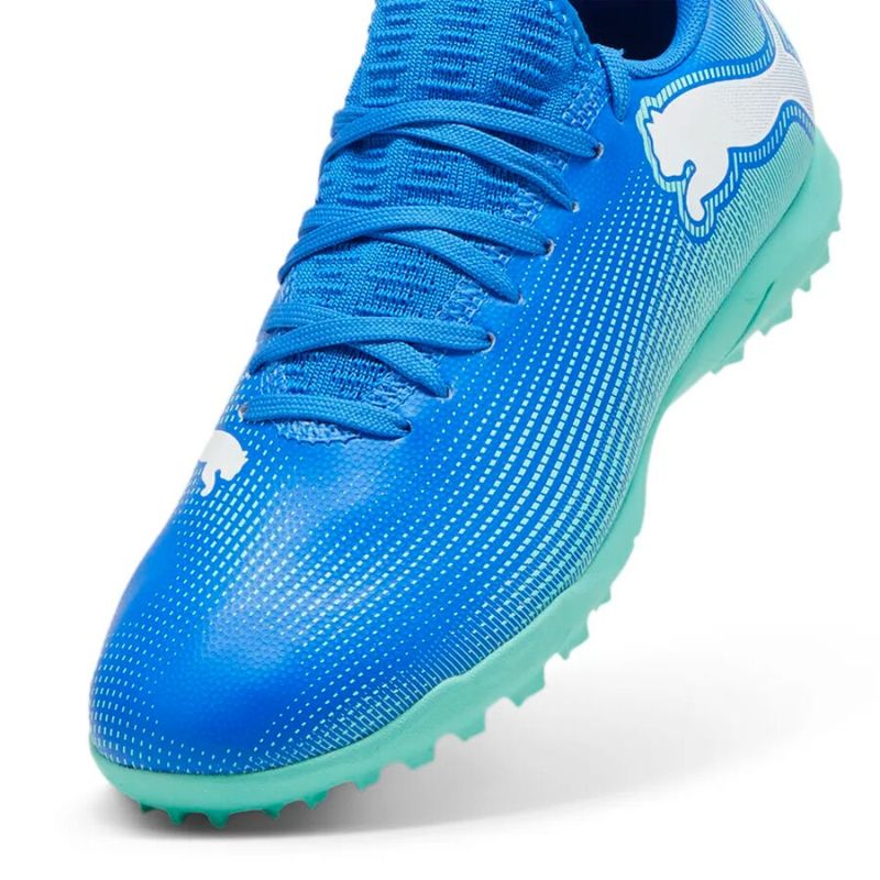 BOTINES-PUMA-FUTURE-7-PLAY-TT-FUTBOL-TURQ-VRD-NIÑO-