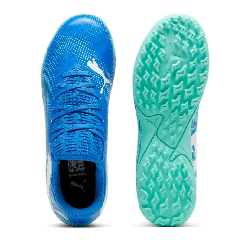 BOTINES-PUMA-FUTURE-7-PLAY-TT-FUTBOL-TURQ-VRD-NIÑO-