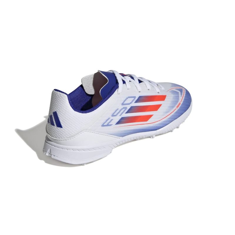 BOTINES-ADIDAS-F50-LEAGUE-TF-FUTBOL-BCO-FCA-RJO-NIÑO