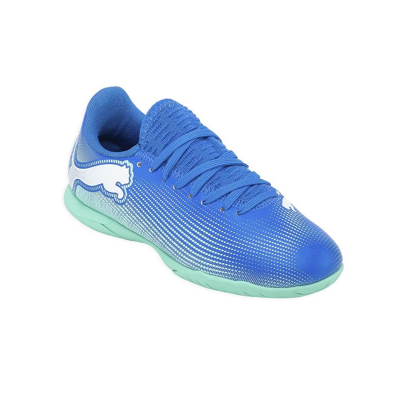 BOTINES-PUMA-FUTERE-7-PLAY-IT-JR-TURQ-VRD-FUTBOL-NIÑO
