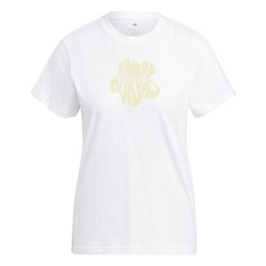 REMERA ADIDAS AOP BCO LT/VRD MODA MUJER