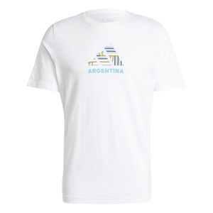 REMERA ADIDAS ARGENTINA HINCHA FUTBOL BCO LG/BCO/CLT HOMBRE