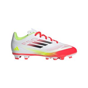BOTINES ADIDAS F50 CLUB FUTBOL BCO/RJO/FLUO NIÑO