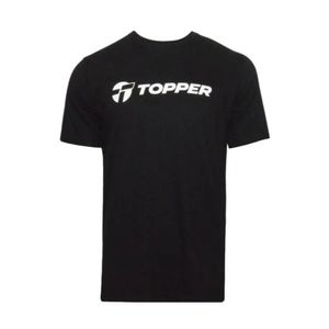 REMERA TOPPER GTM MC BRAND MODA NGO/BCO COTTON HOMBRE