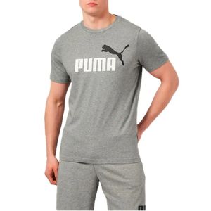 REMERA PUMA ESSENTIALS COLOR 2 LOGO MODA GRS HOMBRE