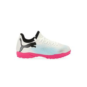 BOTINES PUMA FUTURE 7 PLAY TT FUTBOL BCO/CLT/NGO/RSA NIÑOS