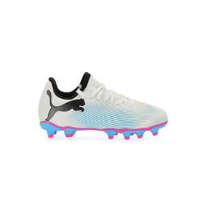 BOTIN PUMA FUTURE 7 PLAY FG/AG BCO/NGO/CLT/RSA FUTBOL NIÑO