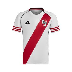 CAMISETA ADIDAS RIVER PLATE TITULAR 25/26 FUTBOL BCO/RJO HOMBRE