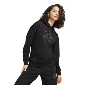 BUZO CANGURO PUMA ESSENTIALS SCRIPT COMFORT MODA NGO MUJER